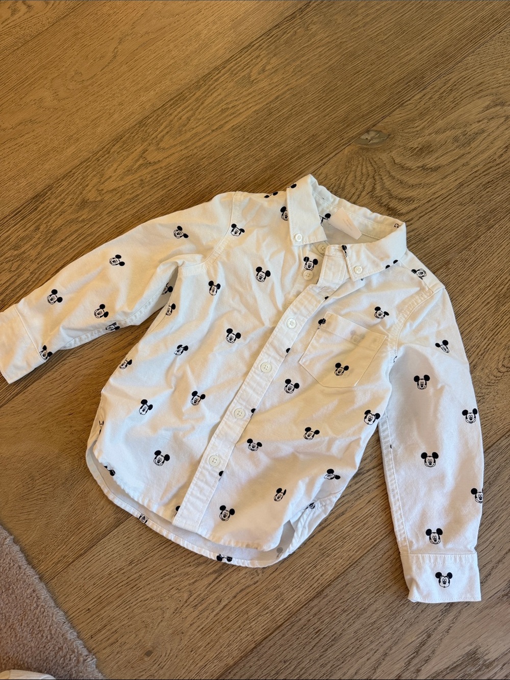 Gap Mickey Mouse Print Button-Up Shirt for Kids